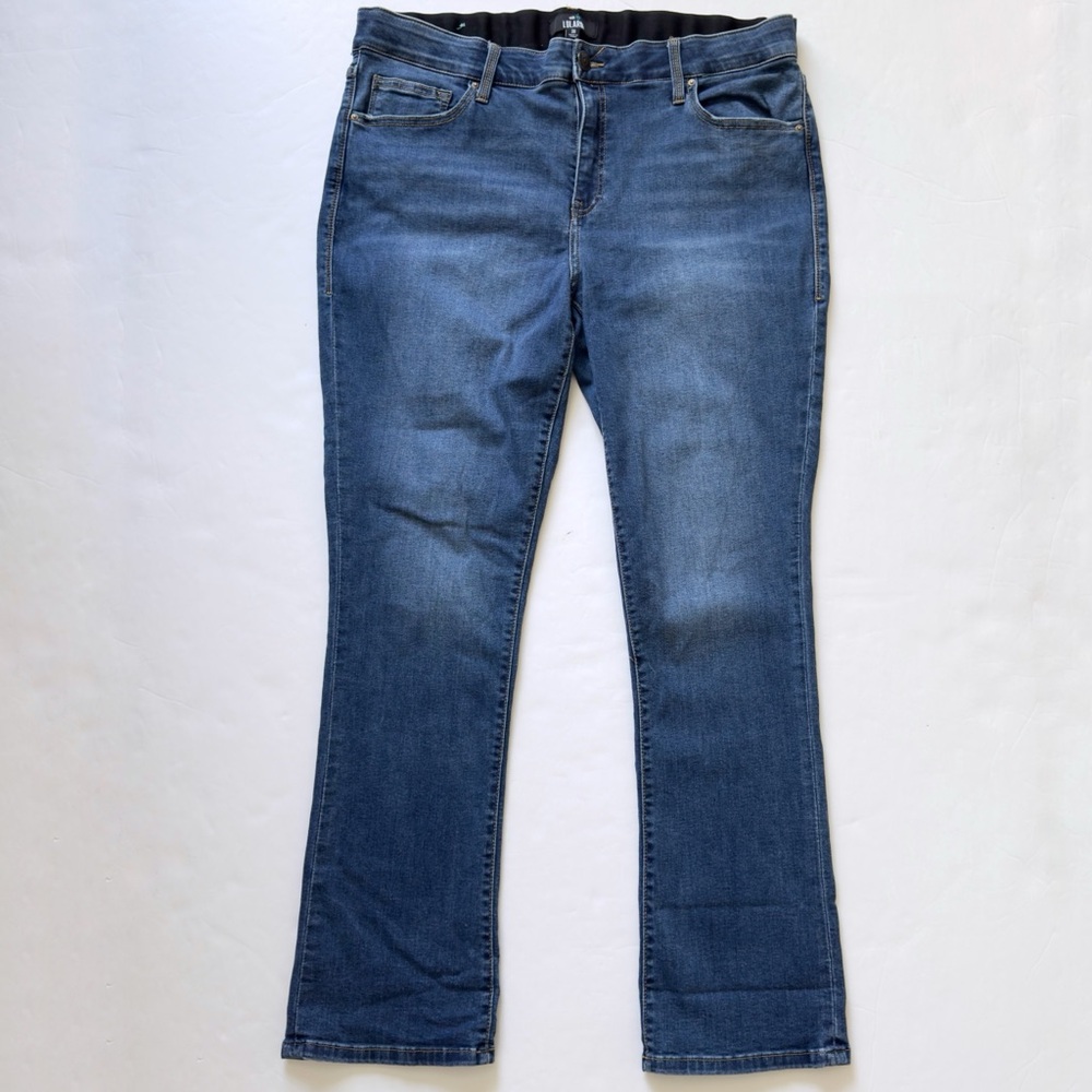 Lularoe Magic Waist Skinny Fit Bootcut Jeans 38 Stretch Comfy Mom Medium Wash - Picture 1 of 14